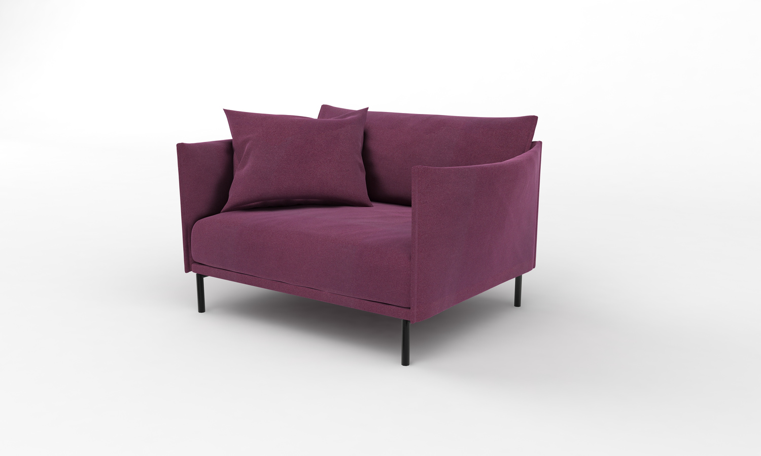 Single Sofa Chair Side View Furniture 3D Rendering